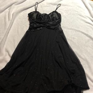 Black Sparkly Fish Tail Dress
